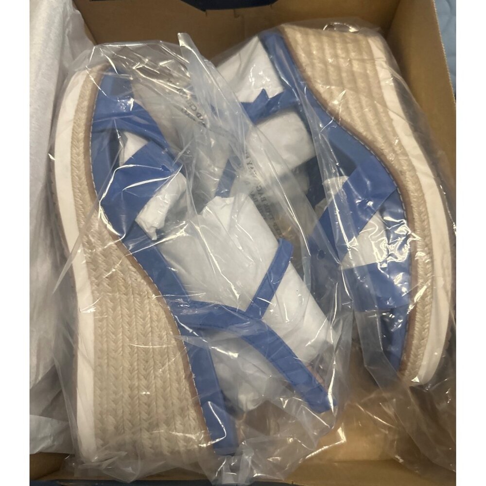 Cole Haan Silvee Espadrille Wedge Sandal, NIB,‎ Size 10, Blue Suede - Picture 9 of 11